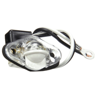 Image of Incan., 1 Bulb, Clear, Round, Courtesy Light, Clear, Gasket, 12V, Kit from Trucklite. Part number: TLT-26001-4