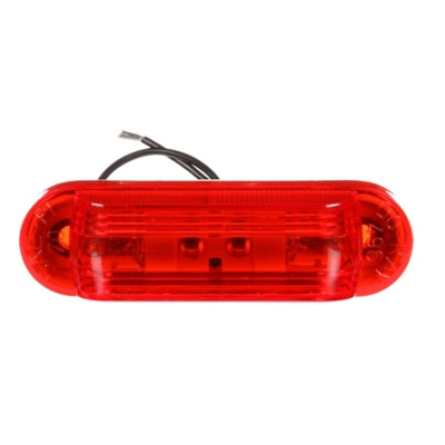 Image of 26 Series, Incan., Red Oval, 2 Bulb, M/C Light, P2, 2 Screw, 12V from Trucklite. Part number: TLT-26312R4