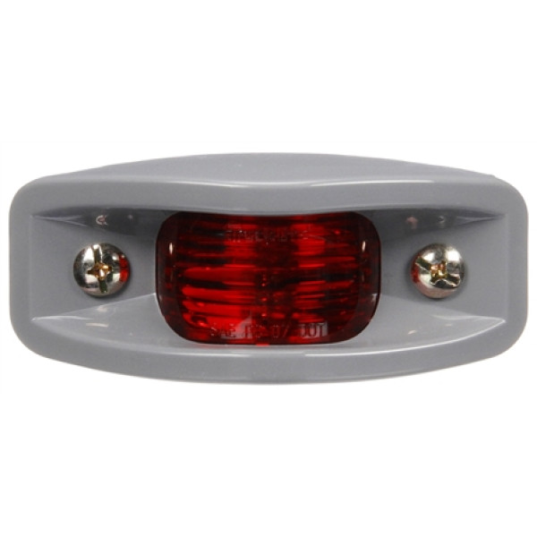 Image of 26 Series, Incan., Red Rectangular, 2 Bulb, ABS, M/C Light, PC, Silver Bracket Mount, 12V from Trucklite. Part number: TLT-26313R4