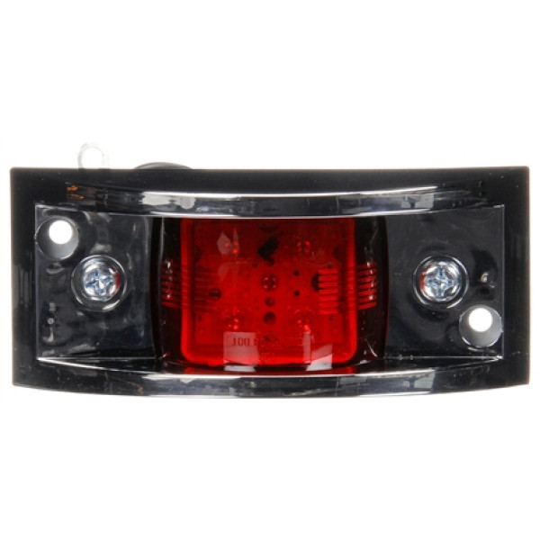 Image of Signal-Stat, LED, Red Rectangular, 4 Diodes, M/C Light, P2, Chrome Rail, 12V, Bulk from Signal-Stat. Part number: TLT-SS2671-3