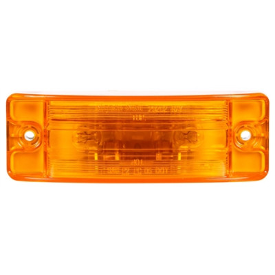 Image of 21 Series, Incan., Yellow Rectangular, 2 Bulb, Male Pin, M/C Light, PC, 2 Screw, 12V, Kit from Trucklite. Part number: TLT-29002Y4