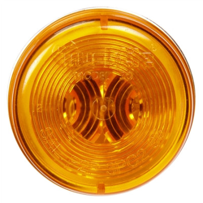 Image of 30 Series, Incan., Yellow Round, 1 Bulb, M/C Light, PC, Silver Bracket/2 Screw, 12V, Kit from Trucklite. Part number: TLT-30001Y4