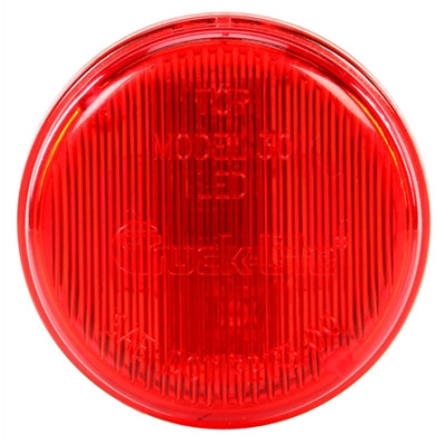 Image of 30 Series, LED, Red Round, 2 Diode, Low Profile, M/C Light, P3, Black Grommet, 12V, Kit from Trucklite. Part number: TLT-30070R4