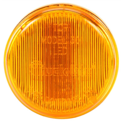 Image of 30 Series, LED, Yellow Round, 2 Diode, Low Profile, M/C Light, P3, Black Grommet, 12V, Kit from Trucklite. Part number: TLT-30070Y4