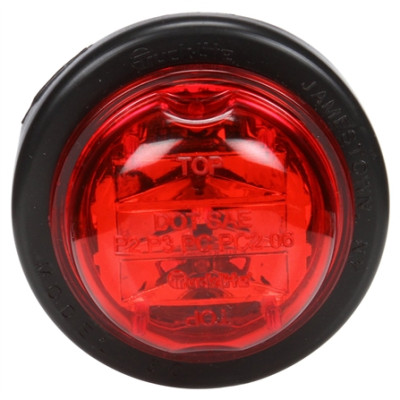 Image of 30 Series, LED, Red Round, 8 Diode, High Profile, M/C Light, PC, Black Grommet, 12V, Kit from Trucklite. Part number: TLT-30075R4
