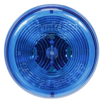Image of 30 Series, Incan., Blue Round, 1 Bulb, M/C Light, PC, 12V from Trucklite. Part number: TLT-30200B4