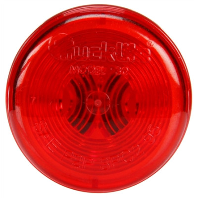 Image of 30 Series, Incan., Red Round, 1 Bulb, M/C Light, PC, 12V from Trucklite. Part number: TLT-30200R4