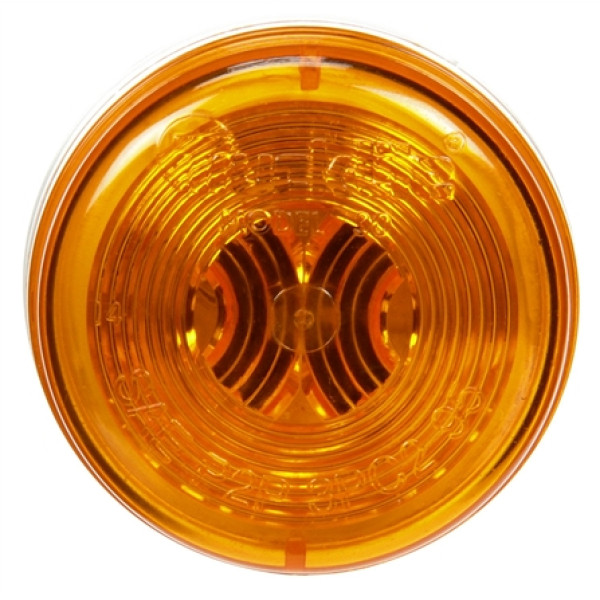 Image of 30 Series, Incan., Yellow Round, 1 Bulb, M/C Light, P2, 12V from Trucklite. Part number: TLT-30204Y4