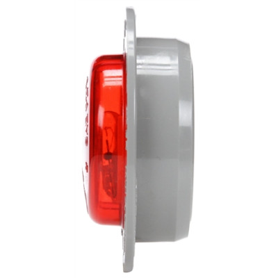 Image of 30 Series, Incan., Red Round, 1 Bulb, M/C Light, PC, Flange, 12V from Trucklite. Part number: TLT-30223R4