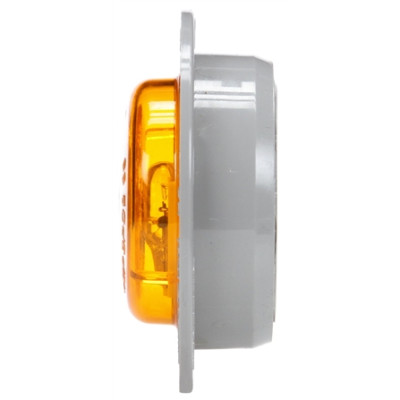 Image of 30 Series, Incan., Yellow Round, 1 Bulb, M/C Light, PC, Flange, 12V from Trucklite. Part number: TLT-30223Y4