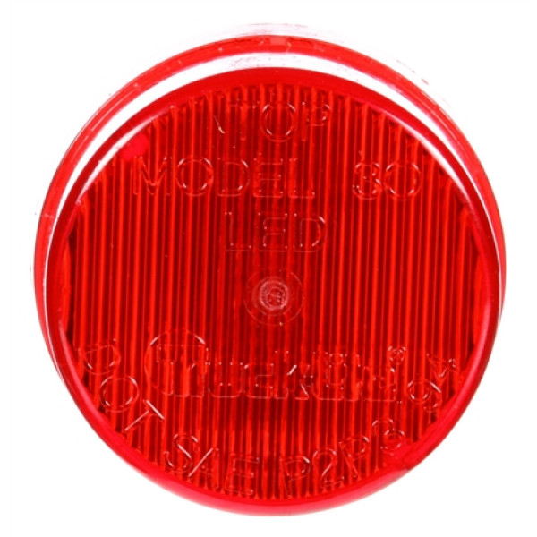 Image of 30 Series, LED, Red Round, 2 Diode, M/C Light, P3, 12V from Trucklite. Part number: TLT-30250R4