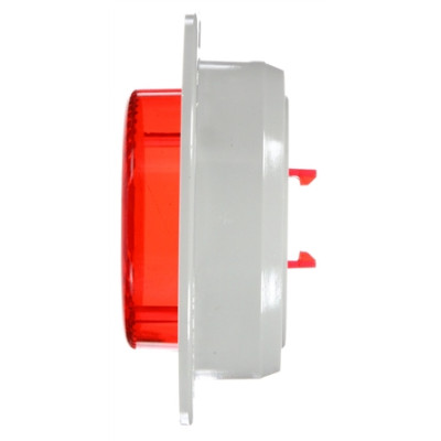 Image of 30 Series, LED, Red Round, 2 Diode, M/C Light, P3, Gray Flange, 12V from Trucklite. Part number: TLT-30251R4