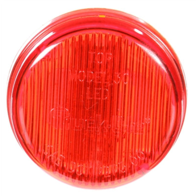 Image of 30 Series, LED, Red Round, 2 Diode, Low Profile, M/C Light, P3, 12V from Trucklite. Part number: TLT-30270R4