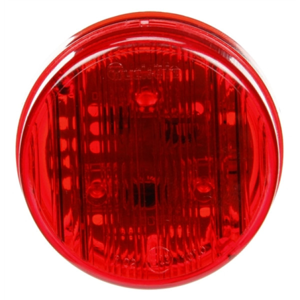 Image of 30 Series, LED, Red Round, 3 Diode, European Approved, M/C Light, ECE, 12-24V from Trucklite. Part number: TLT-30273R4
