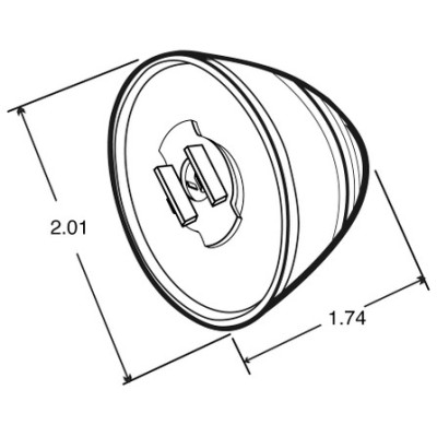 Image of 30 Series, LED, Red Beehive, 2 Diode, M/C Light, P2, 12V from Trucklite. Part number: TLT-30276R4