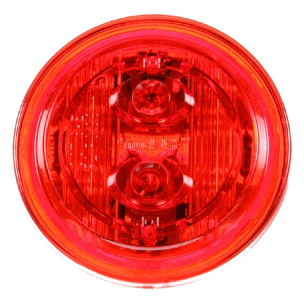Image of 30 Series, LED, Red Round, 6 Diode, Low Profile, M/C Light, PC, 12V, Bulk from Trucklite. Part number: TLT-30285R3