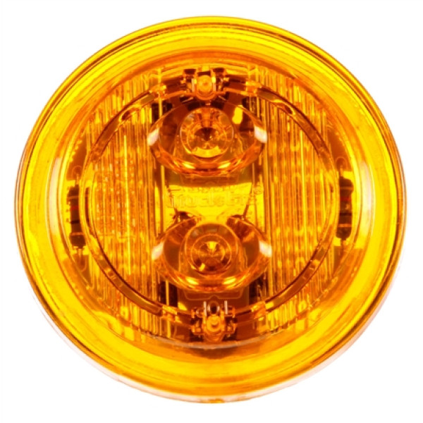 Image of 30 Series, LED, Yellow Round, 6 Diode, Low Profile, M/C Light, PC, 12V, Bulk from Trucklite. Part number: TLT-30285Y3