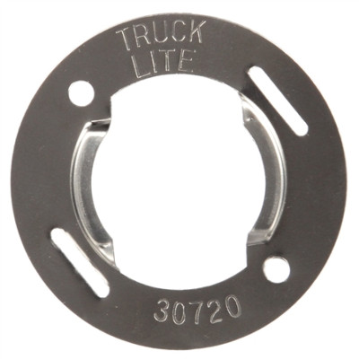 Image of 30 Series, Flange Mount, 30 Series Lights, Round, Silver, 2 Screw Bracket Mount, Kit from Trucklite. Part number: TLT-30400-4