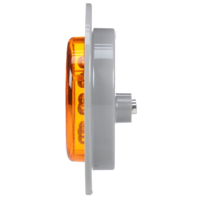 Image of Signal-Stat, LED, Amber Round, 10 Diodes, M/C Light, P2, Gray Flange Mount, 12V from Signal-Stat. Part number: TLT-SS3053A-S