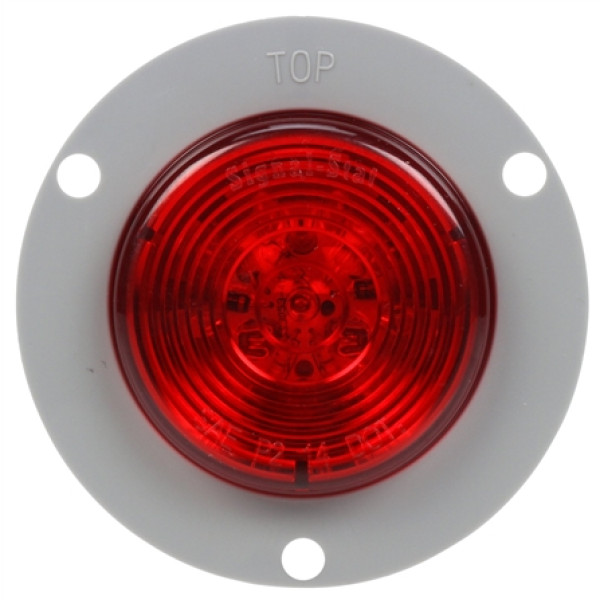 Image of Signal-Stat, LED, Red Round, 10 Diodes, M/C Light, P2, Gray Flange, 12V from Signal-Stat. Part number: TLT-SS3053-S