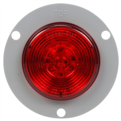 Image of Signal-Stat, LED, Red Round, 10 Diodes, M/C Light, P2, Gray Flange, 12V from Signal-Stat. Part number: TLT-SS3053-S