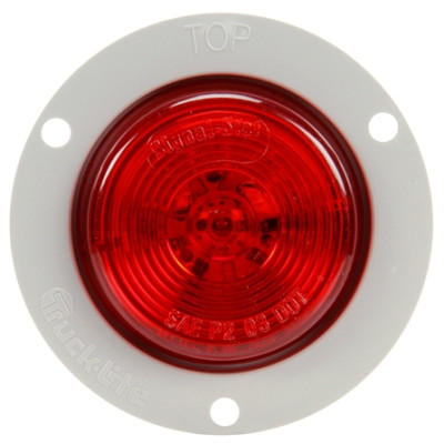 Image of Signal-Stat, LED, Red Round, 10 Diode, M/C Light, P2, Gray Flange Mount, 12V from Signal-Stat. Part number: TLT-SS3070-S