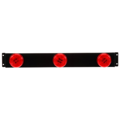 Image of 30 Series, 6" Centers, Incan., Red, Round, ID Bar, Black, 12V, Kit from Trucklite. Part number: TLT-30740R4