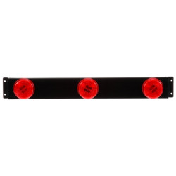 Image of 30 Series, 6" Centers, Incan., Red, Round, ID Bar, Black, 12V, Kit from Trucklite. Part number: TLT-30740R4