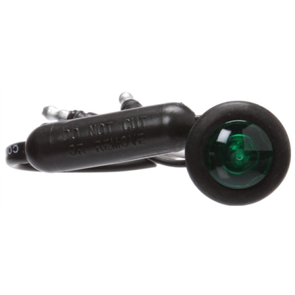 Image of 33 Series, LED, 1 Diode, Green, Round, Aux. Light, Black Grommet, 12V, Kit from Trucklite. Part number: TLT-33065G4