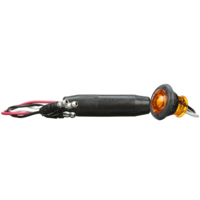 Image of Dual Function,33 Series, LED, Yellow Round, 1 Diodes, M/C Light, P2, Black Grommet, 12V, Kit from Trucklite. Part number: TLT-33203Y4