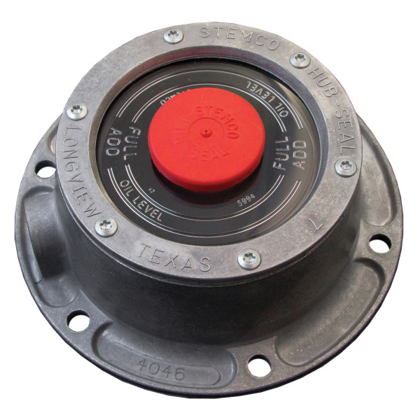 Image of HUB CAP WITH PIPE PLUG from Stemco. Part number: STE-343-4046