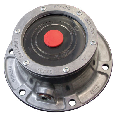 Image of HUB CAP WITH PIPE PLUG from Stemco. Part number: STE-343-4342