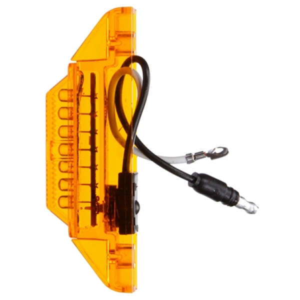 Image of 35 Series, LED, Yellow Rectangular, 7 Diode, European Approved, M/C Light, ECE, 2 Screw, 24V, Kit from Trucklite. Part number: TLT-35009Y4