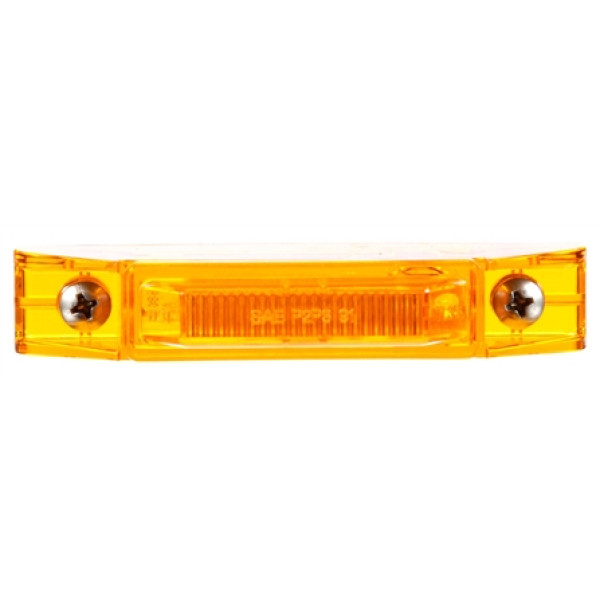 Image of 35 Series, LED, Yellow Rectangular, 2 Diode, M/C Light, P2, 2 Screw, 12V from Trucklite. Part number: TLT-35200Y4