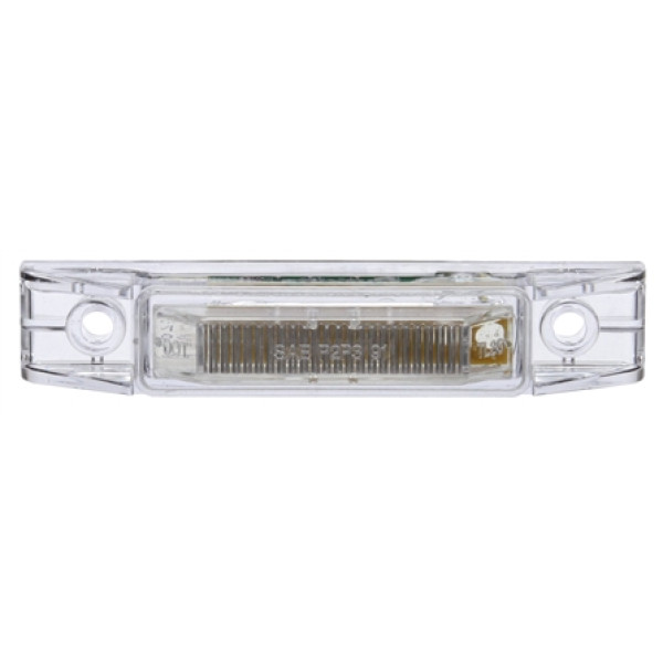Image of 35 Series, LED, Clear/Yellow Rectangular, 2 Diode, M/C Light, P2, 2 Screw, 12V from Trucklite. Part number: TLT-35201Y4