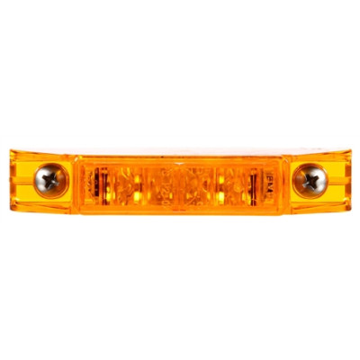 Image of 35 Series, LED, Yellow Rectangular, 5 Diode, M/C Light, PC, 2 Screw, 12V from Trucklite. Part number: TLT-35375Y4