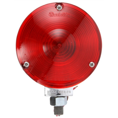 Image of Signal-Stat, Single Face, Incan., Red Round, 1 Bulb, Chrome, 2 Wire, Pedestal Light from Signal-Stat. Part number: TLT-SS3712-S