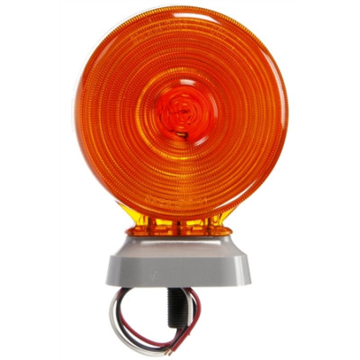 Image of Signal-Stat, Dual Face, Knock Down, Incan., Red/Yellow Round, 1 Bulb, Yellow, 3 Wire, Pedestal Light from Signal-Stat. Part number: TLT-SS3854-S