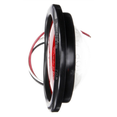 Image of 40 Series, Incan., Red, Round, 1 Bulb, S/T/T, Black Grommet, PL-3, Stripped/Ring, 12V, Kit from Trucklite. Part number: TLT-40002R4