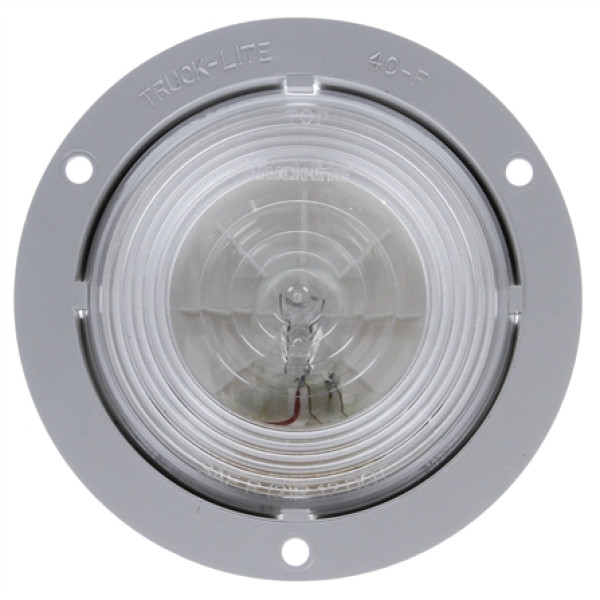 Image of 40 Series, Incan., 1 Bulb, Round, Back-Up Light, Gray Flange, 12V, Kit from Trucklite. Part number: TLT-40024-4