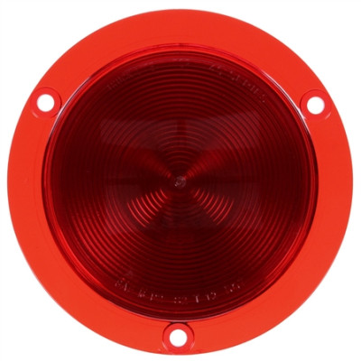 Image of 40 Economy, Incan., Red, Round, 1 Bulb, S/T/T, Red Flange, PL-3, Stripped/Ring, 12V, Kit, Bulk from Trucklite. Part number: TLT-40029R3