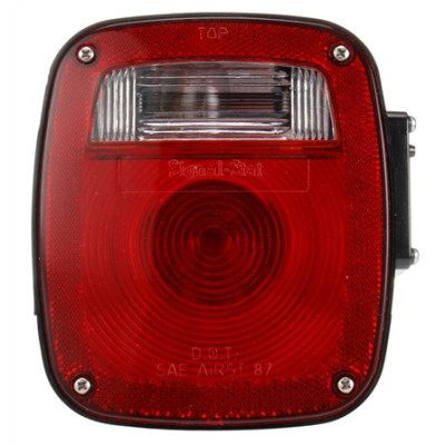 Image of Navistar, Polycarbonate, LH, Combination Box Light, 3 Stud, License Light from Signal-Stat. Part number: TLT-SS4015-S