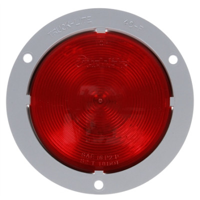 Image of 40 Series, Incan., Red, Round, 1 Bulb, S/T/T, Flange Mount, PL-3, 12V, Bulk from Trucklite. Part number: TLT-40222R3