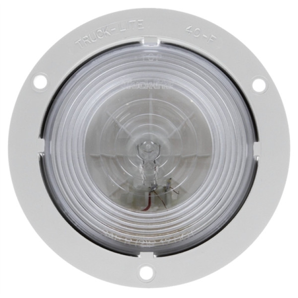 Image of 40 Series, Incan., 1 Bulb, Round, Back-Up Light, Gray Flange, 12V from Trucklite. Part number: TLT-40224-4