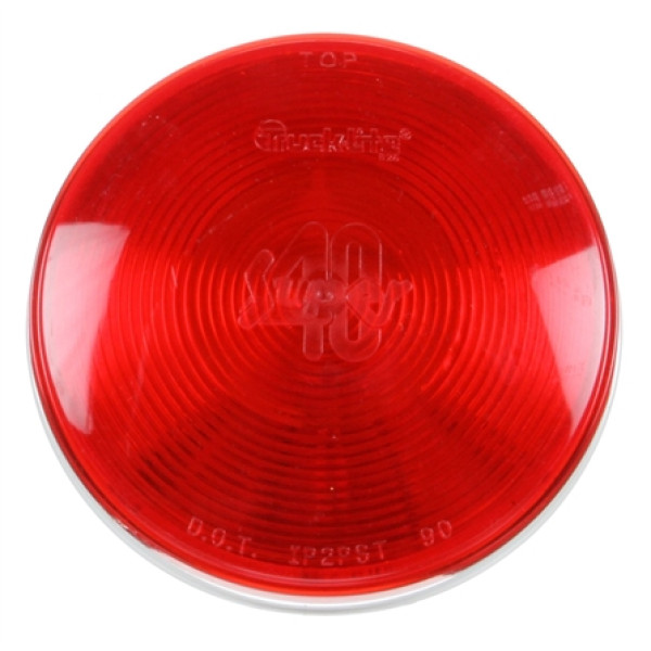 Image of Super 40, Incan., Red, Round, 1 Bulb, S/T/T, PL-3, 12V, Pallet from Trucklite. Part number: TLT-40242RP