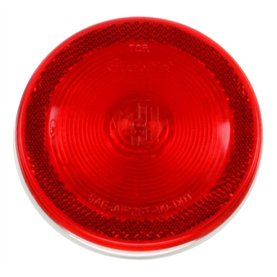 Image of Super 40, Incan., Red, Round, 1 Bulb, S/T/T, Reflectorized, PL-3, 12V from Trucklite. Part number: TLT-40248R4