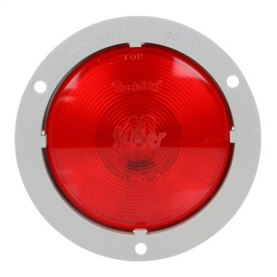 Image of Super 40, Incan., Red, Round, 1 Bulb, S/T/T, Gray Flange, PL-3, 12V, Bulk from Trucklite. Part number: TLT-40258R3