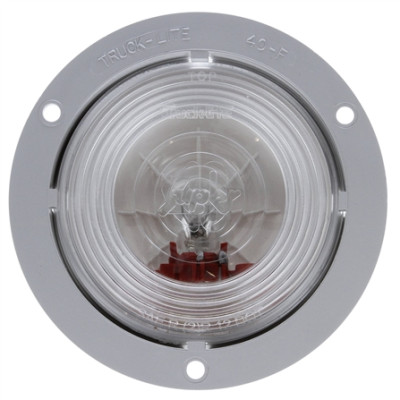 Image of Super 40, Incan., 1 Bulb, Round, Back-Up Light, Gray Flange, 12V from Trucklite. Part number: TLT-40261-4