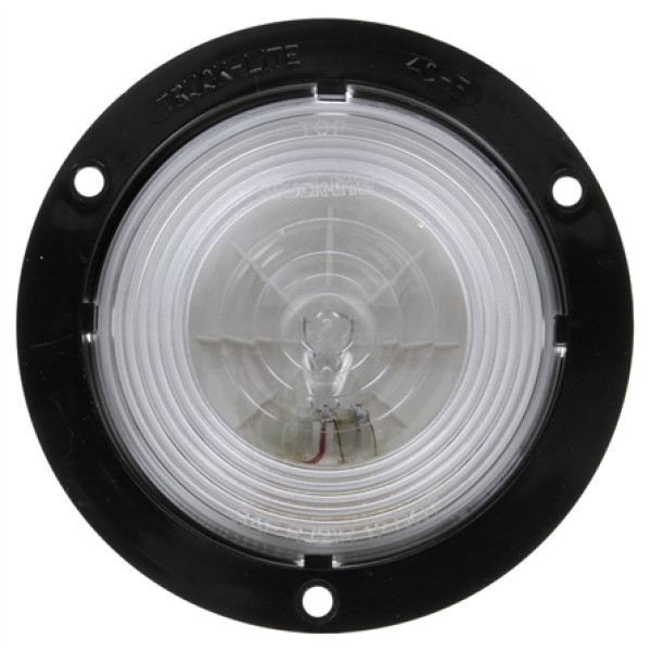 Image of 40 Series, Incan., 1 Bulb, Round, Back-Up Light, Black Flange, 12V from Trucklite. Part number: TLT-40262-4