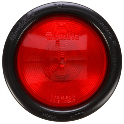 Image of 40 Series, Incan., Red, Round, 1 Bulb, S/T/T, Black Grommet, Hardwired, Stripped/Ring, 12V, Kit, Bulk from Trucklite. Part number: TLT-40302R3